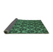 Sideview of Abstract Turquoise Modern Rug, abs173turq