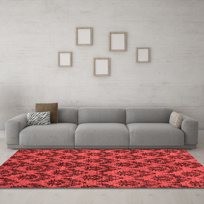 Modern Red Washable Rugs