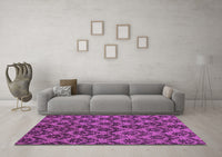 Machine Washable Abstract Purple Modern Rug, wshabs173pur