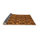 Sideview of Abstract Orange Modern Rug, abs173org