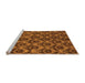 Sideview of Machine Washable Abstract Orange Modern Area Rugs, wshabs173org