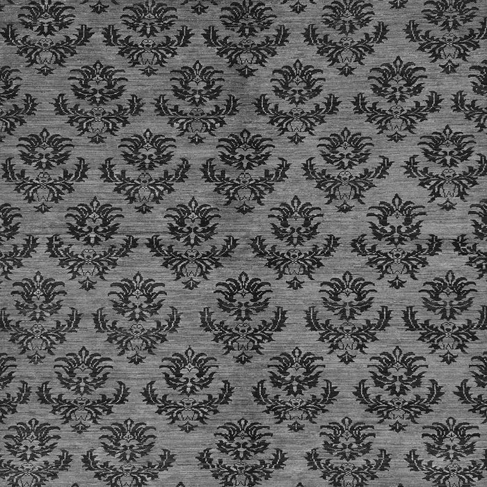 Square Abstract Gray Modern Rug, abs173gry