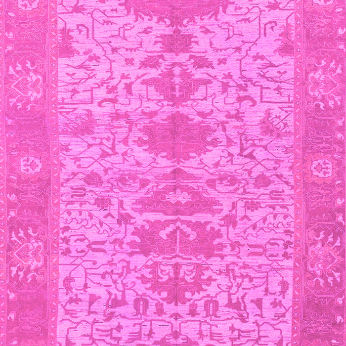 Machine Washable Oriental Pink Traditional Rug, wshabs1740pnk