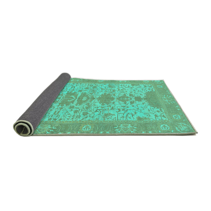 Sideview of Oriental Turquoise Traditional Rug, abs1740turq