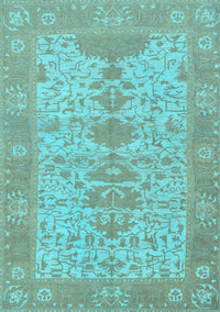 Oriental Light Blue Traditional Rug, abs1740lblu