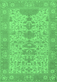 Oriental Emerald Green Traditional Rug, abs1740emgrn