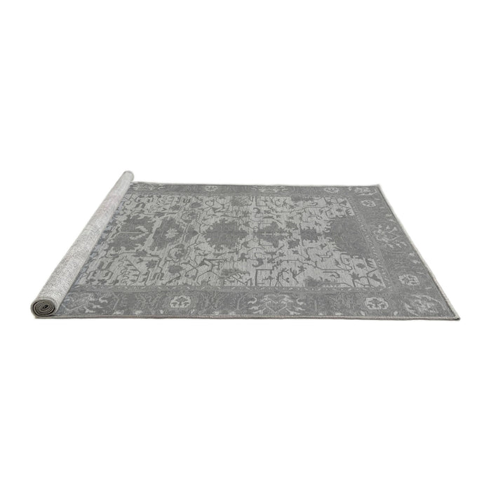 Sideview of Machine Washable Oriental Gray Traditional Rug, wshabs1740gry