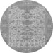 Round Oriental Gray Traditional Rug, abs1740gry