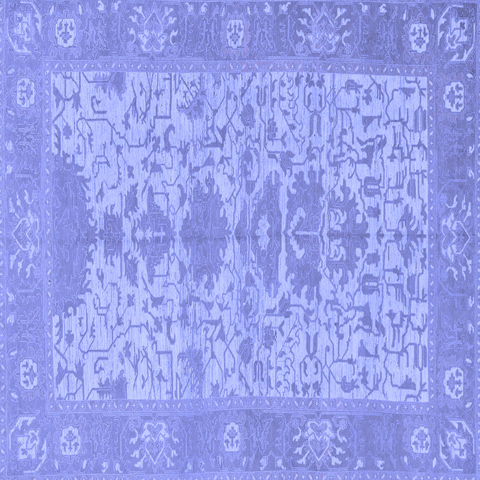 Square Machine Washable Oriental Blue Traditional Rug, wshabs1740blu