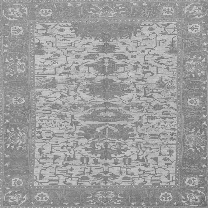 Square Machine Washable Oriental Gray Traditional Rug, wshabs1740gry