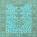 Square Oriental Light Blue Traditional Rug, abs1740lblu