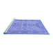 Sideview of Machine Washable Oriental Blue Traditional Rug, wshabs1740blu