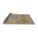 Sideview of Abstract Dark Almond Brown Modern Rug, abs1741