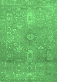 Abstract Emerald Green Modern Rug, abs1741emgrn