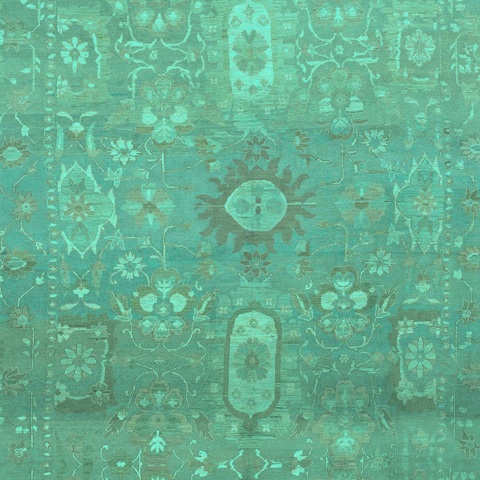 Machine Washable Abstract Turquoise Modern Area Rugs, wshabs1741turq