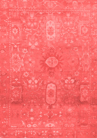 Abstract Red Modern Rug, abs1741red