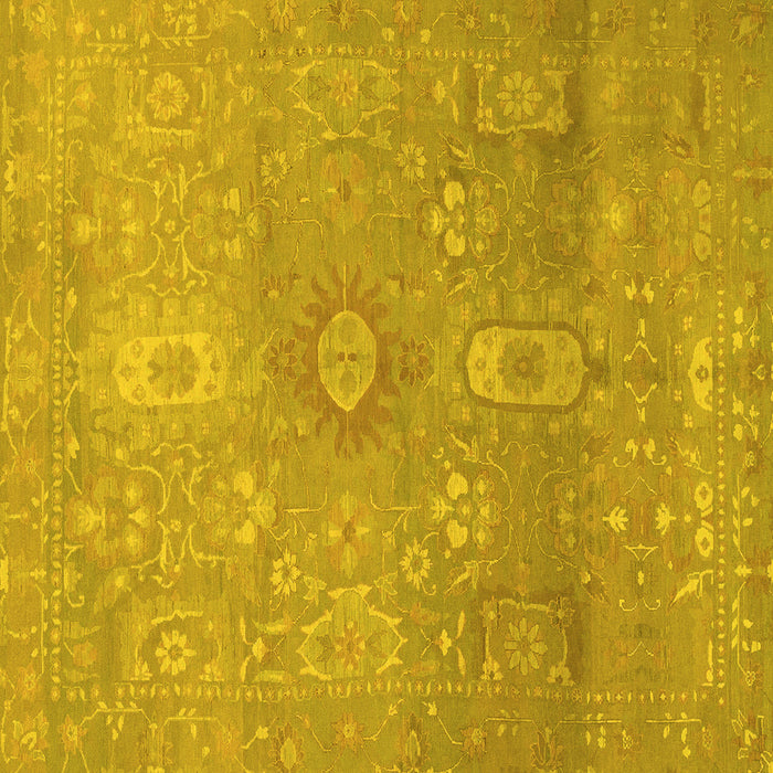 Square Abstract Yellow Modern Rug, abs1741yw