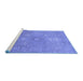 Sideview of Machine Washable Abstract Blue Modern Rug, wshabs1741blu