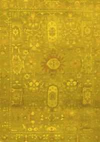 Abstract Yellow Modern Rug, abs1741yw