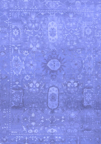 Abstract Blue Modern Rug, abs1741blu