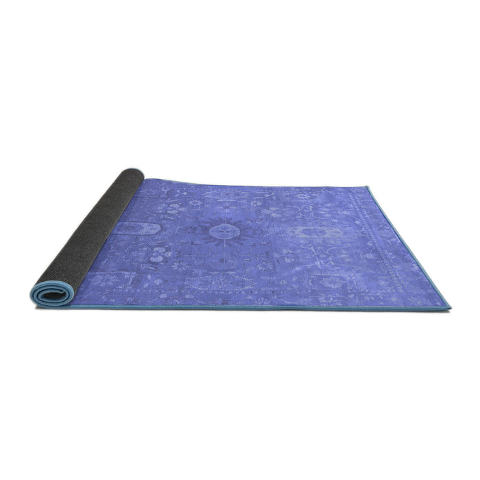 Sideview of Abstract Blue Modern Rug, abs1741blu