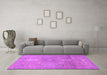 Machine Washable Abstract Purple Modern Area Rugs in a Living Room, wshabs1741pur