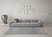 Machine Washable Abstract Gray Modern Rug in a Living Room,, wshabs1741gry