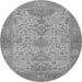 Round Oriental Gray Traditional Rug, abs1742gry