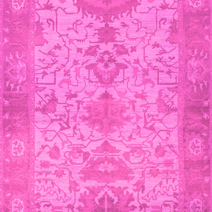 Machine Washable Oriental Pink Traditional Rug, wshabs1742pnk
