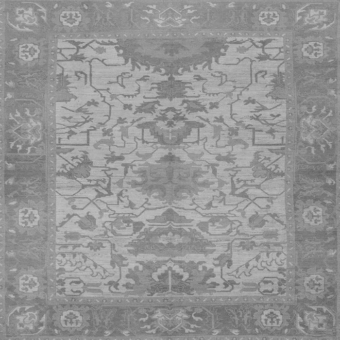 Square Machine Washable Oriental Gray Traditional Rug, wshabs1742gry