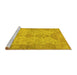 Sideview of Machine Washable Oriental Yellow Traditional Rug, wshabs1742yw