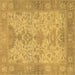 Square Oriental Brown Traditional Rug, abs1742brn