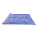 Sideview of Machine Washable Oriental Blue Traditional Rug, wshabs1742blu