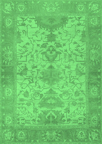 Oriental Emerald Green Traditional Rug, abs1742emgrn