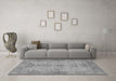 Machine Washable Oriental Gray Traditional Rug in a Living Room,, wshabs1742gry