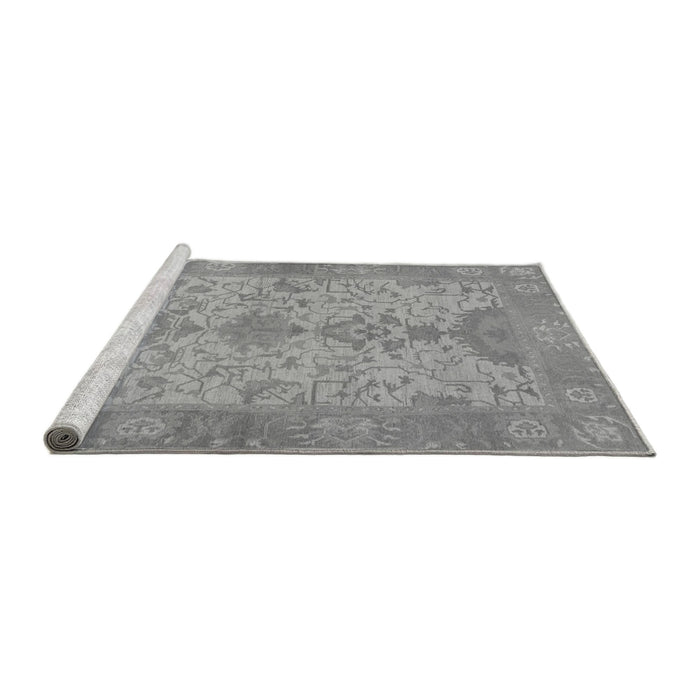 Sideview of Machine Washable Oriental Gray Traditional Rug, wshabs1742gry