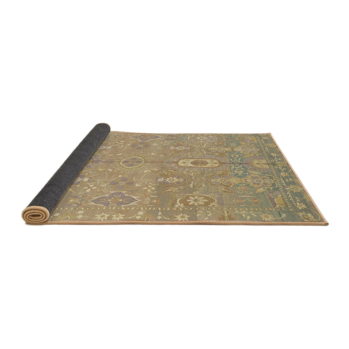 Sideview of Abstract Orange Brown Modern Rug, abs1743