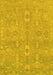 Abstract Yellow Modern Rug, abs1743yw