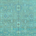 Square Abstract Light Blue Modern Rug, abs1743lblu