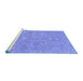 Sideview of Machine Washable Abstract Blue Modern Rug, wshabs1743blu