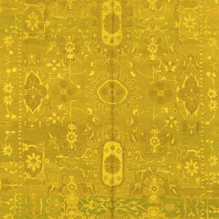 Machine Washable Abstract Yellow Modern Rug, wshabs1743yw