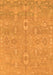 Machine Washable Abstract Orange Modern Area Rugs, wshabs1743org