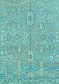 Abstract Light Blue Modern Rug, abs1743lblu