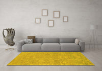 Machine Washable Abstract Yellow Modern Rug, wshabs1743yw