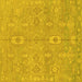 Square Abstract Yellow Modern Rug, abs1743yw