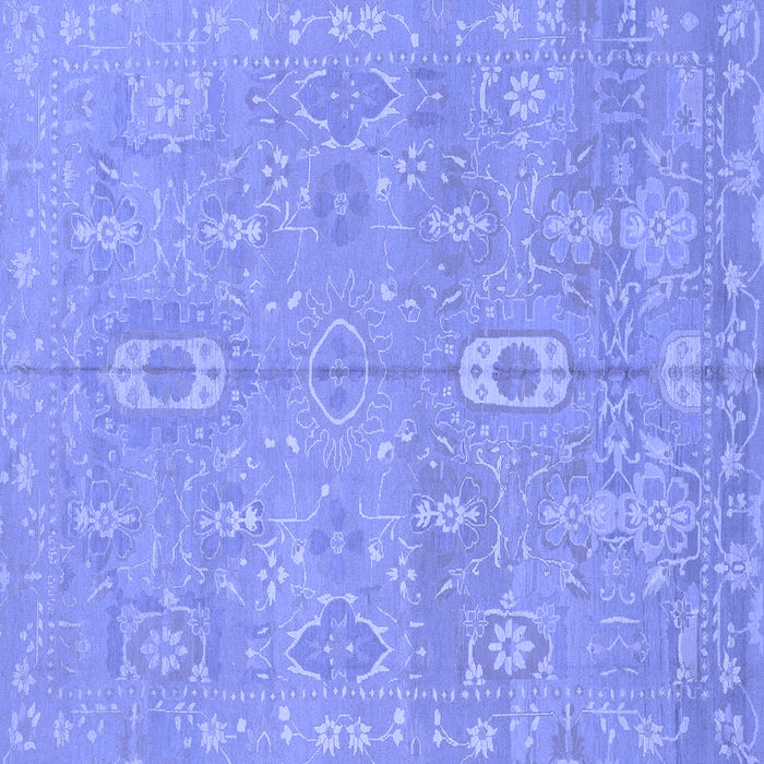 Square Abstract Blue Modern Rug, abs1743blu