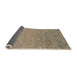 Sideview of Abstract Dark Almond Brown Modern Rug, abs1744