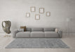 Machine Washable Abstract Gray Modern Rug in a Living Room,, wshabs1744gry