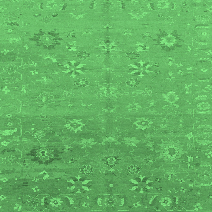 Square Abstract Emerald Green Modern Rug, abs1744emgrn