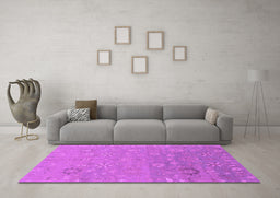 Machine Washable Abstract Purple Modern Area Rugs in a Living Room, wshabs1744pur